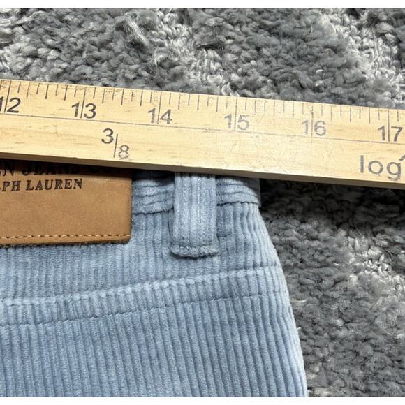 Lauren Jeans Co Ralph Lauren HR Blue Corduroy Pants Women's 12 Preppy Casual - Picture 5 of 9